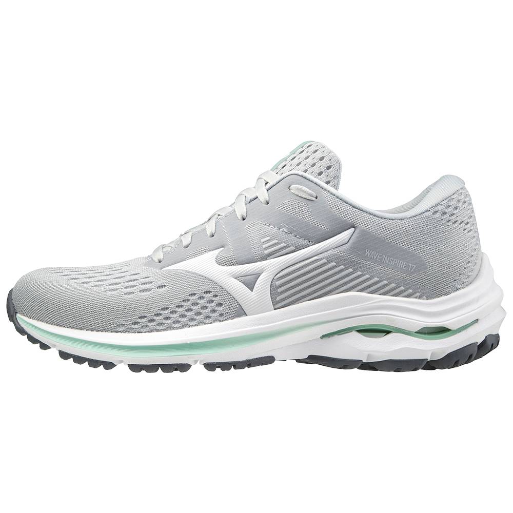 Zapatillas Running Mizuno Wave Inspire 17 Mujer Gris/Blancas Baratas ESDX-72586